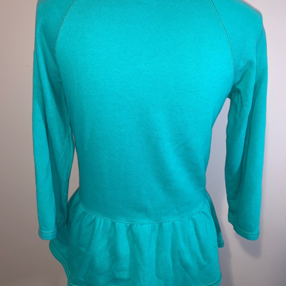Aerie Peplum Sweatshirt in turquoise - Picture 7 of 12